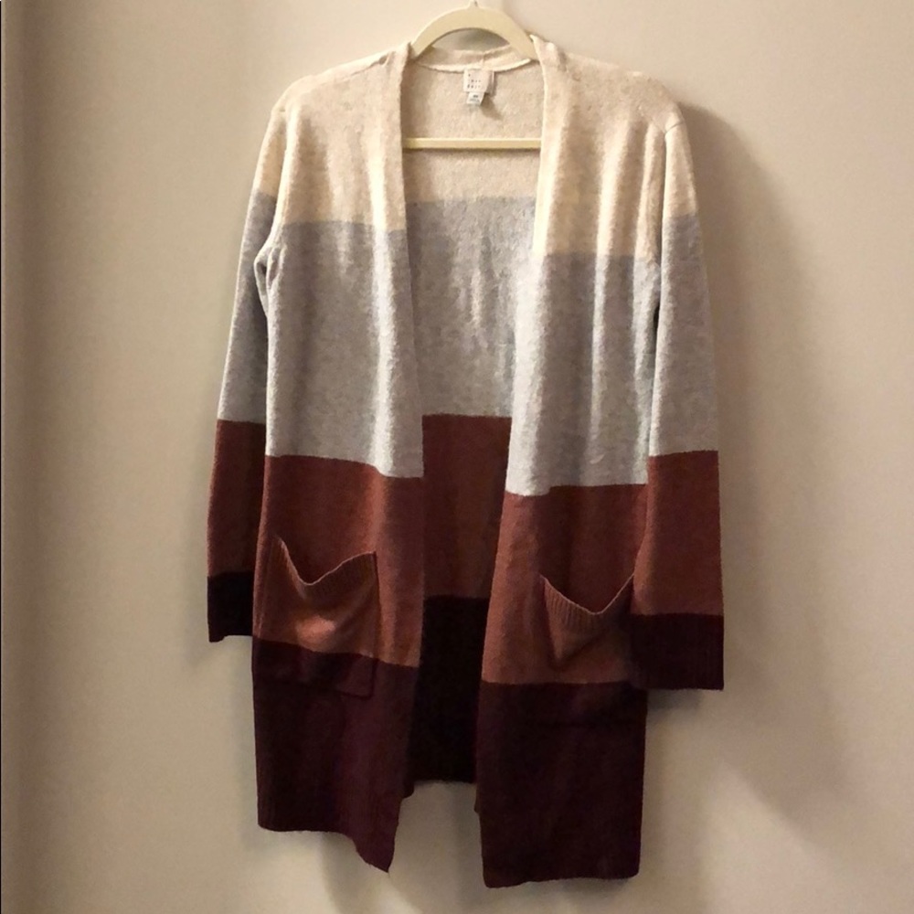 A New Day Colorblock Long Cardigan